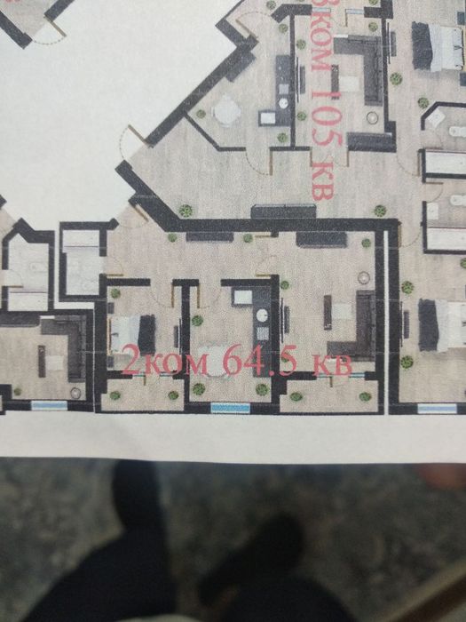 Квартира сотилади новостройка.