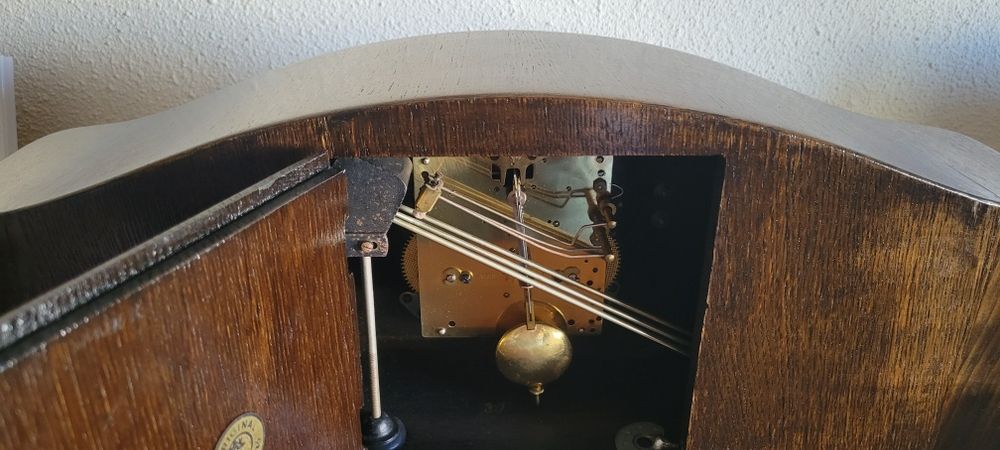 Ceas mecanic original german pentru semineu stare perfecta de function