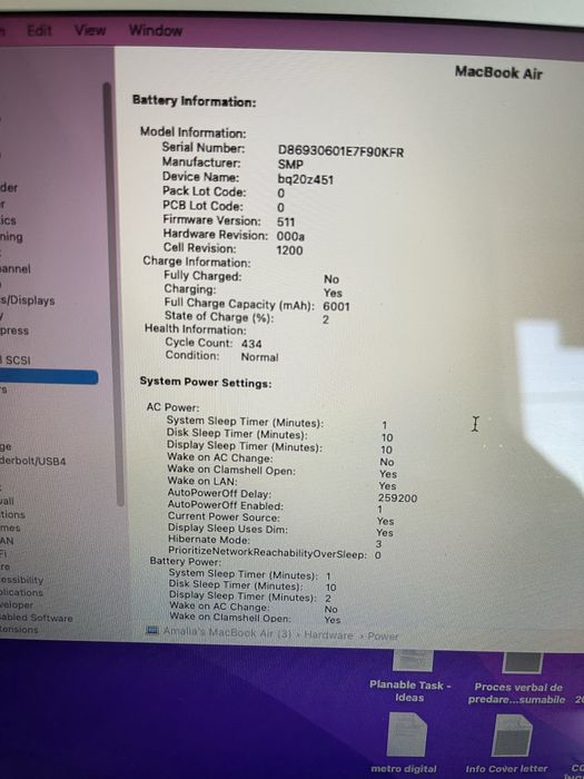 Macbook Air 13 2017 8gb Ram i5 1.8Ghz  128SSD