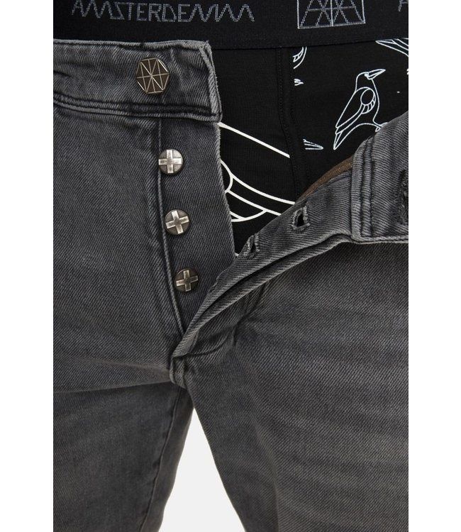 Blugi Jeans Gri Barbati Amsterdenim Johan Gray w34/32