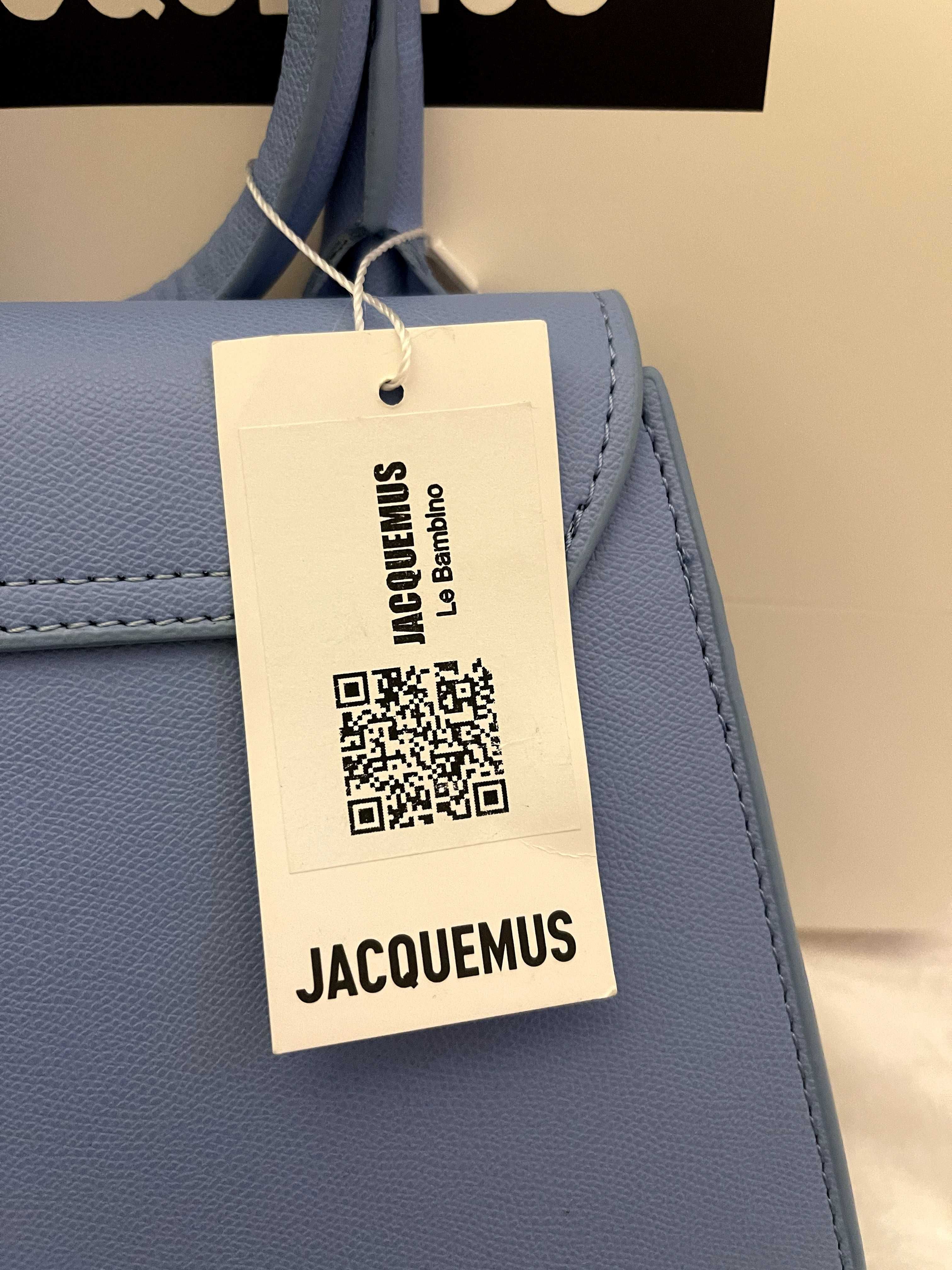 Geanta/Poșetă Jacquemus Le Chiquito Noeud Tote Bag Blue 18cm x 13cm