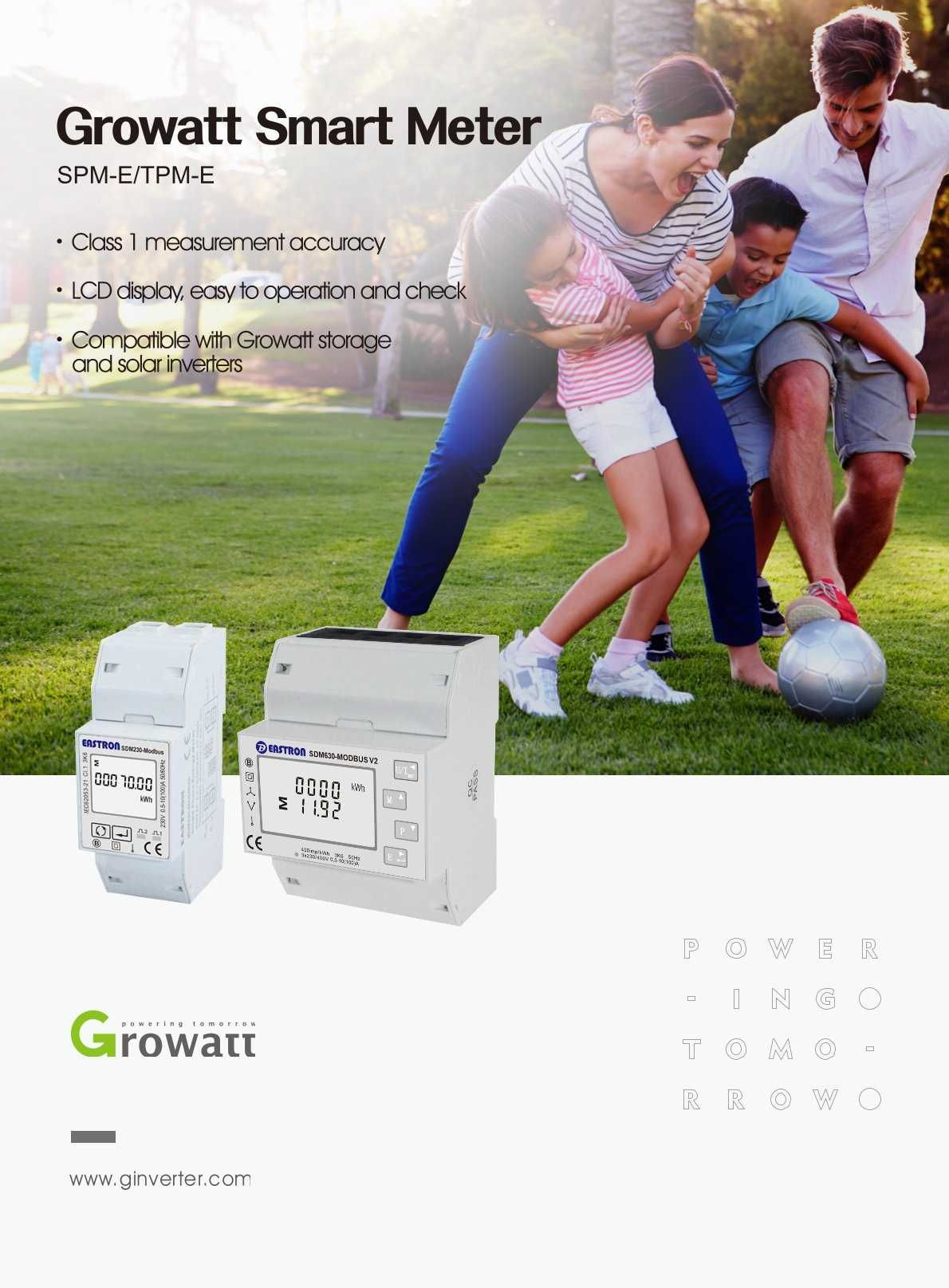 Vand Smart Meter  SDM230 Modbus monofazat Growatt nou