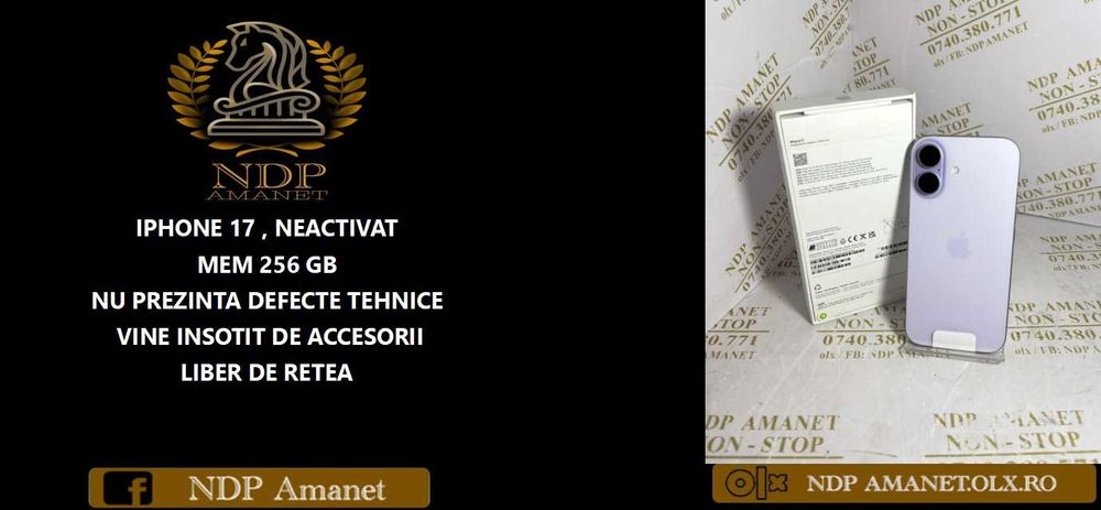 NDP Amanet Calea Mosilor 298 IPHONE 17 , NEACTIVAT ( 45570)