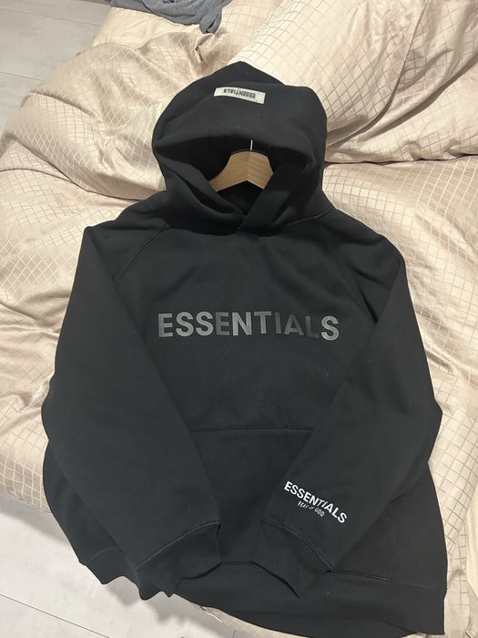 Black essentials hoodie