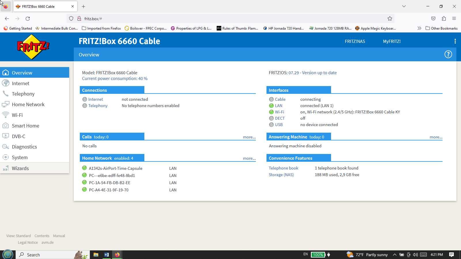 Router AVM FRITZ!Box 6660 Cable wireless Gigabit