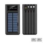 Baterie Externa cu Panou Solar, 20000mAh, Cabluri Alimentare Atasate
