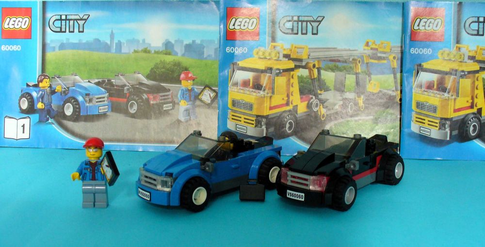 LEGO City Камиони 60020, 60025, 60060 и каскадьорски самолет 60019