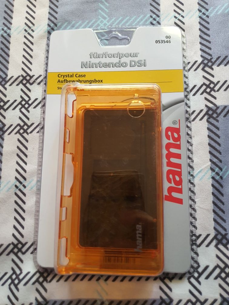 Husa - carcasa noua portocaliu transparent + pen pentru nintendo dsi