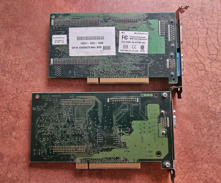Placi video retro PCI Matrox Millenium 2 4MB si S3 Virge DX 2MB
