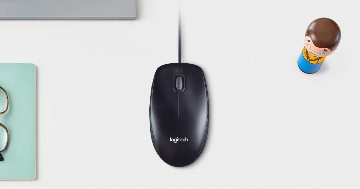 Мышь проводная Logitech B100 Black