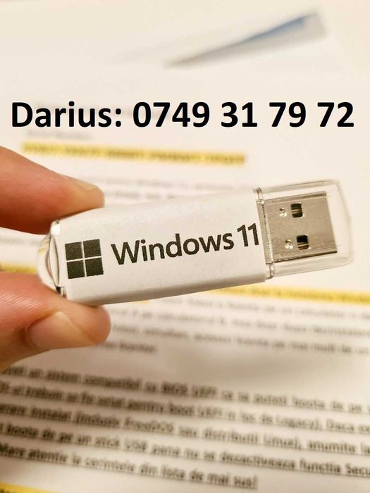 Windows XP, 7, 8.1, 10 și 11, Office cu licență pe stick USB bootabil