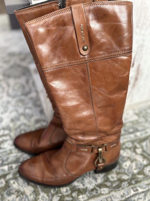 Cizme piele maro cognac Benvenuti