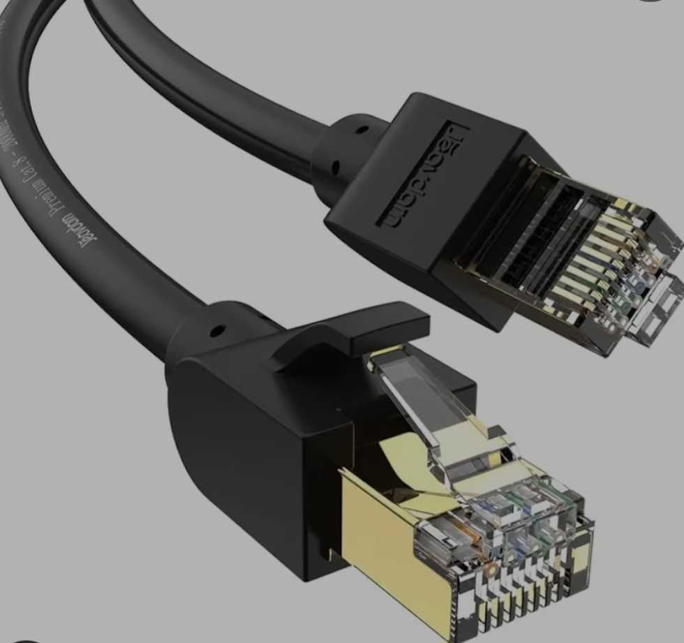 Jeavdarn Cat 8 Ethernet LAN Gold кабел 15m High Speed ​​40Gbps 2000MHz