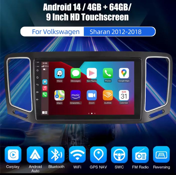 VW Sharan II 7N Seat Alhambra 2 10-21г android