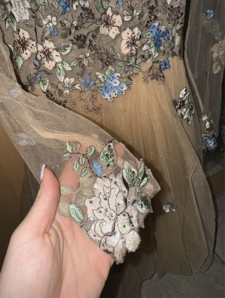 Rochie de seara cu broderie si pietre
