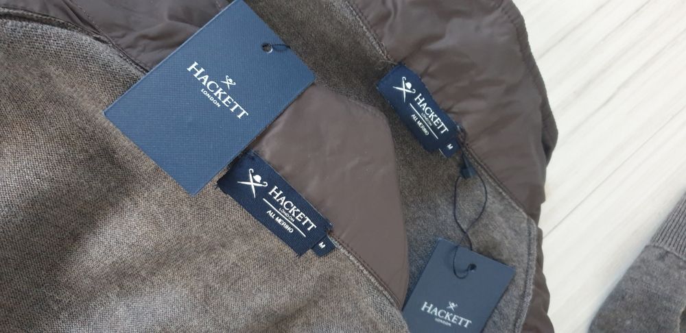 Hackett Nylon Panel Wool Full Zip / M НОВО! ОРИГИНАЛ! Мъжка цял цип!