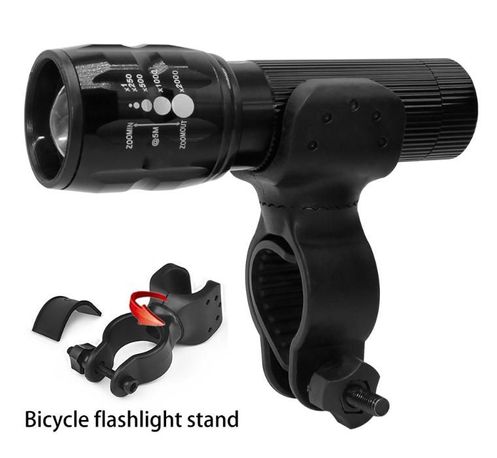Set lanterna bicicleta aluminiu cu suport rotativ