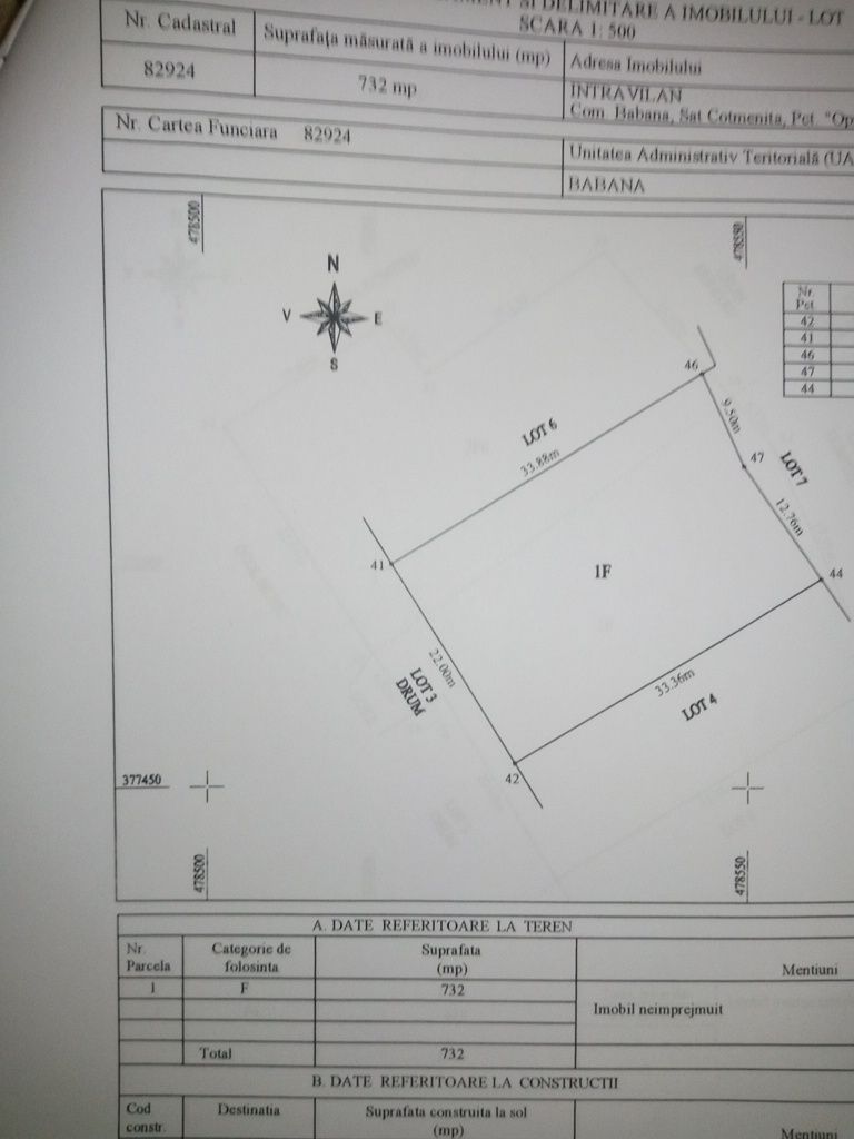 Teren intravilan 764 mp