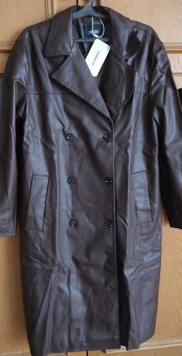 Женский плащ из кожи (кож.заменитель) производства Турции