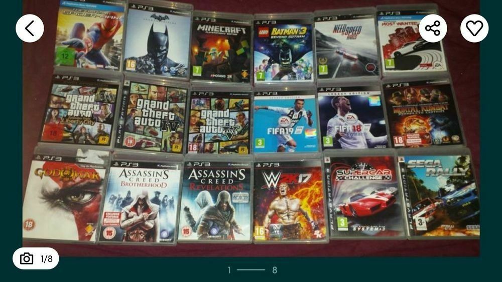 Vand lichidez colectie PS3 cu multe jocuri la 399 ron FIX