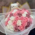 Buchet de trandafiri din sapun - Hello Kitty