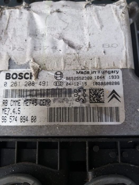 Ecu calculator motor 1.6 b peugeot 307 9652552380 1039s08286 0261208491