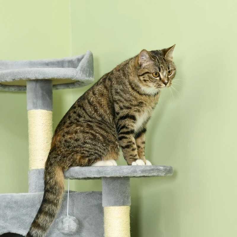 Котешка катерушка светло сиво - 200 cm височина