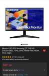 Monitor LED IPS Samsung 27", Full HD (1920x1080), 75Hz, 5ms, Flicker F