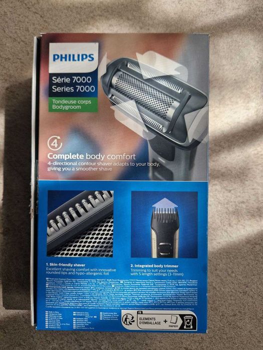 Водоустойчив тример за тяло Philips Series 7000 BG7025/15 двойна