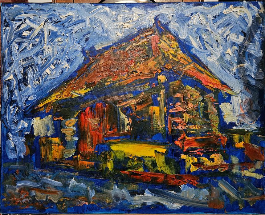 Tablou "Casa Memoriala Brancusi" - de Teodore Adrian, 2019