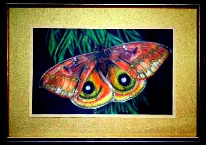 Авторска картина "Нощна пеперуда" - оригинал направо от художника