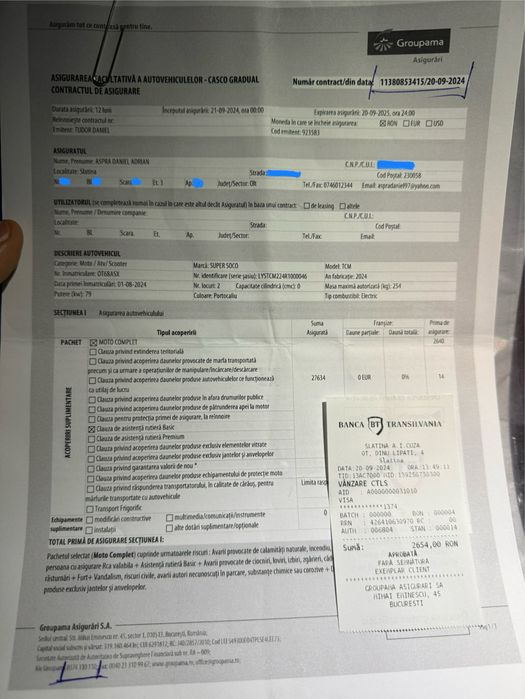 Super Soco TCMAX 2024 Impecabil Garanție/Casco