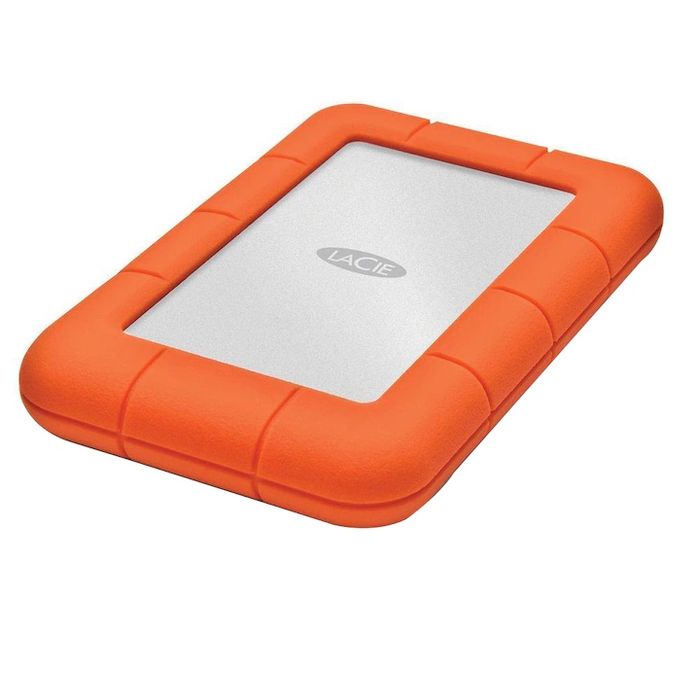Външен хард диск LaCie Rugged Mini, 2TB, USB 3.2 Gen 1, Оранжево-сив