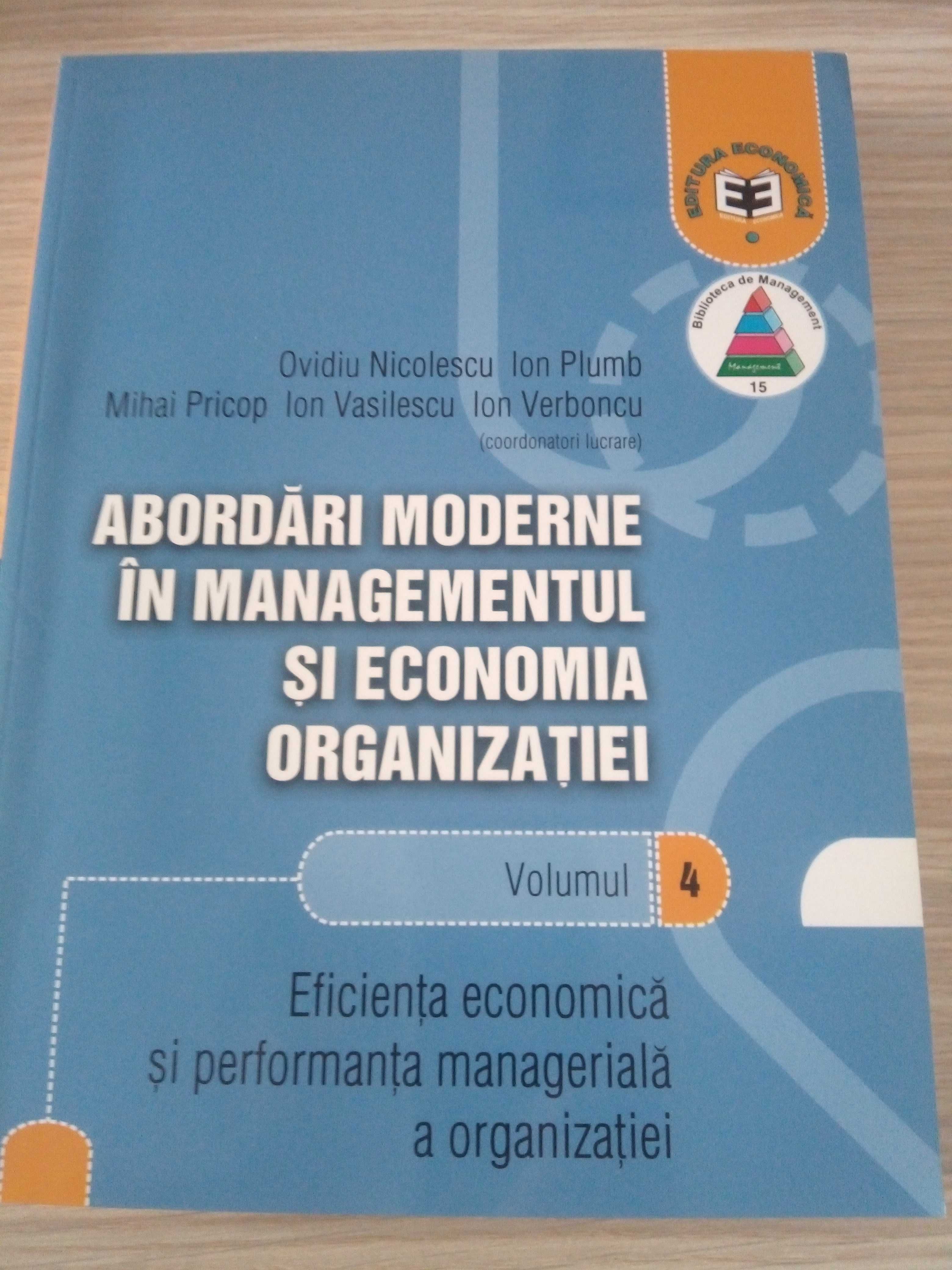 Anticariat "Abordări moderne în managementul și economia organizatiei"