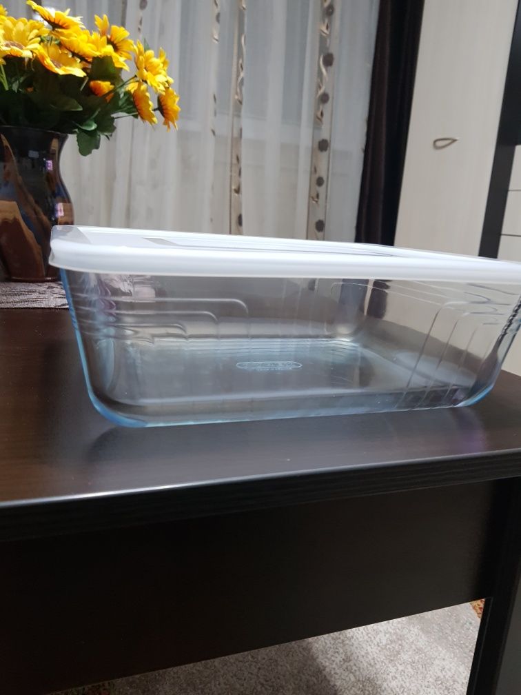 Съд за готвене PYREX, Правоъгълен, Боросиликатно  стъкло