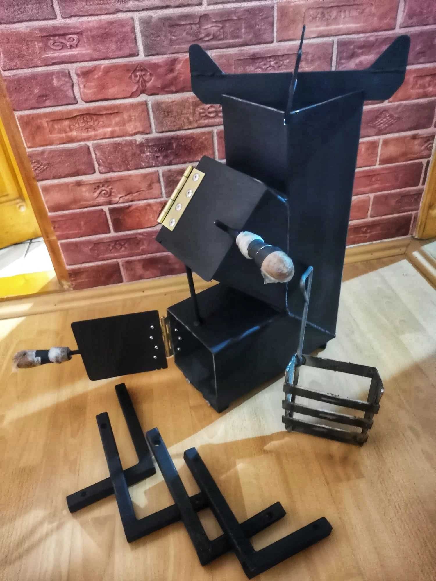 Sobă rachetă din oțel de 5 mm, demontabilă