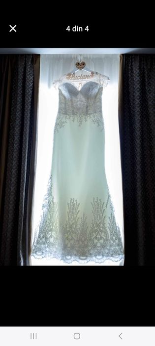 Rochie mireasa+voal+ accesoriu par