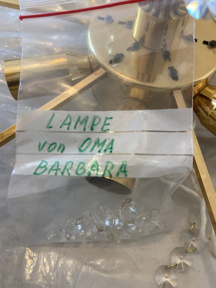 Candelabru Lustra Gold Cupru cu cristale