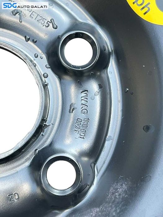 Janta Roata Rezerva Slim 5x112 T125 70 R16 16 3,5Jx16 H2 ET25,5 Audi A3 8P 2004 - 2013 Cod 1K0601027F [B3176]