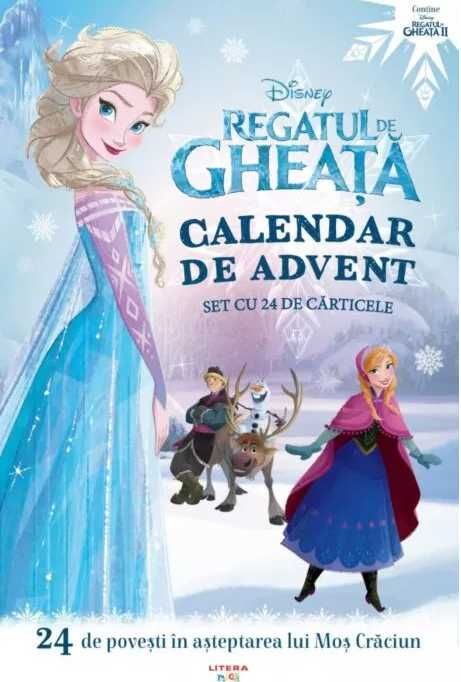 Disney. Regatul de gheata. Calendar de advent Set cu 24 de carticele.