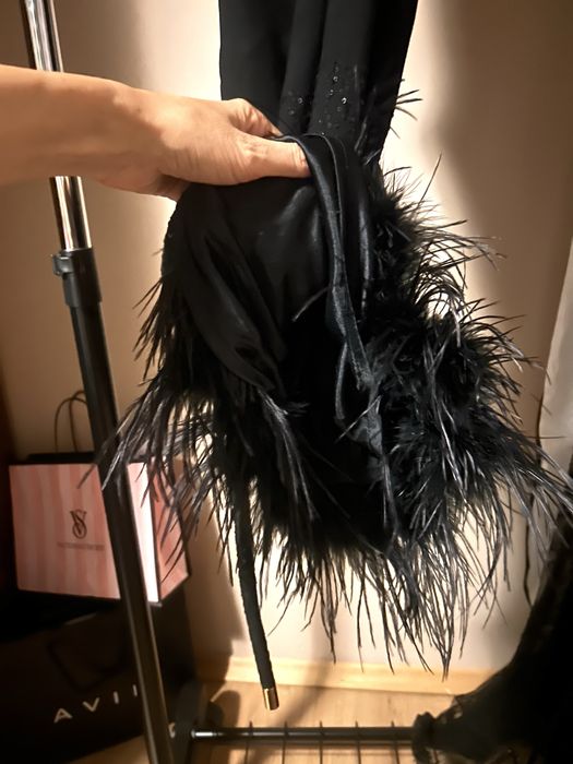 Официална рокля Roberto  Cavalli  с щраусови пера