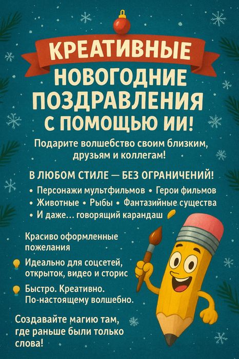 Создание креативных поздровительных ролики с помощью ИИ. Подарок.