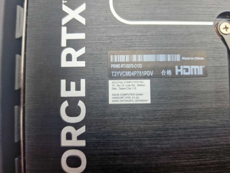 ASUS PRIME GeForce RTX 5070 12GB GDDR7 OC Edition *NOU