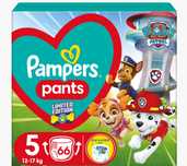 Scutece chilotel Pampers Pants nr. 5, 66 buc, Patrula Catelusilor