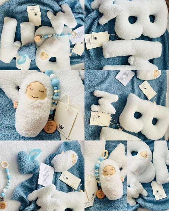 Бебешки Плюшени букви за малки принцове и принцеси