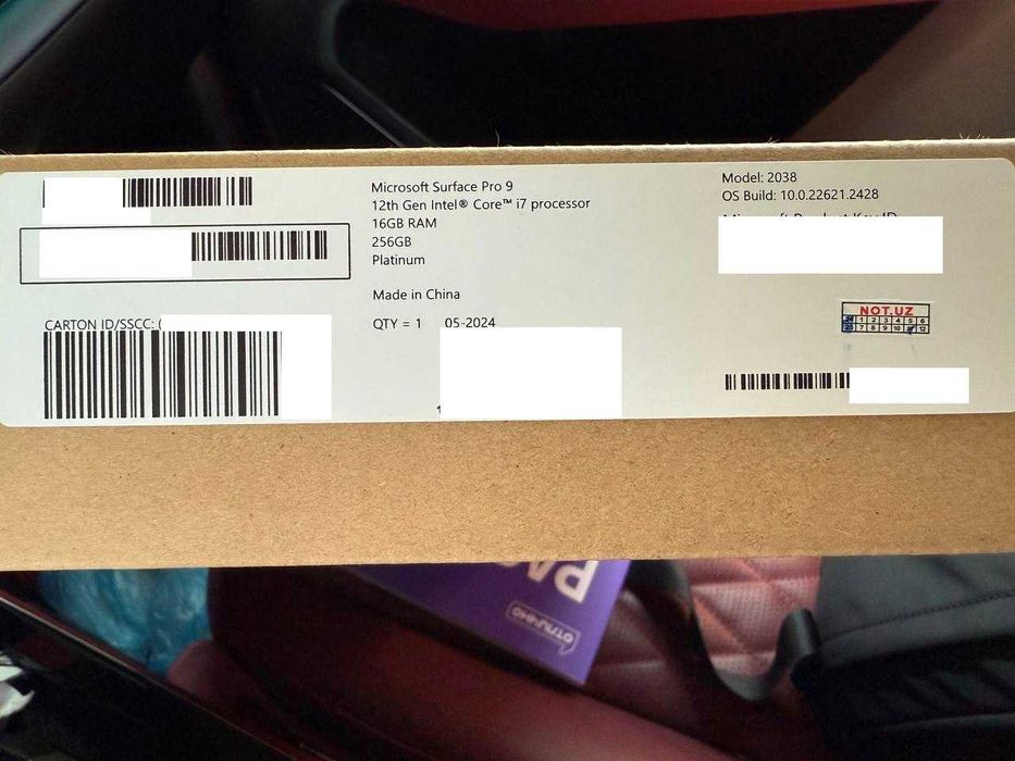 Сотилади Microsoft Surface Pro 9 16GB/256GB зўр ҳолатда