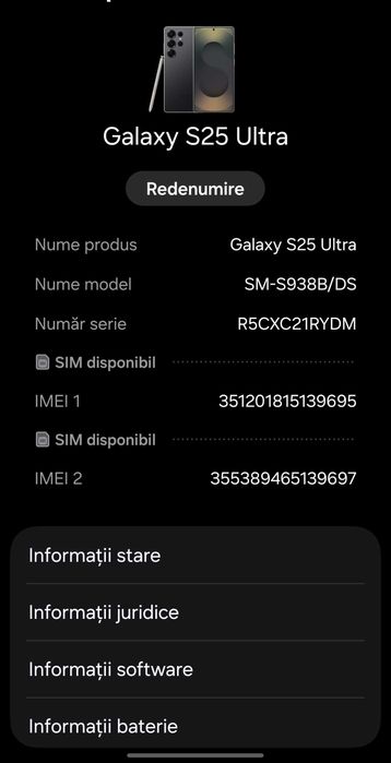 Samsung S25 Ultra 512 GB / eMAG factura si garantie + folie + husa