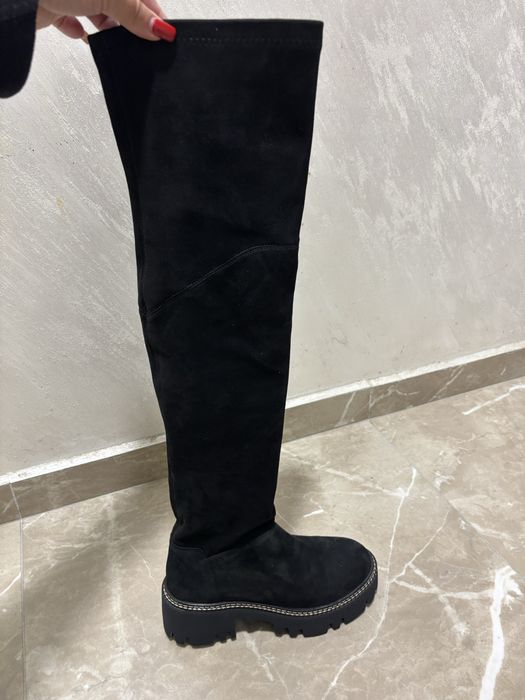 Чизми естествен велур