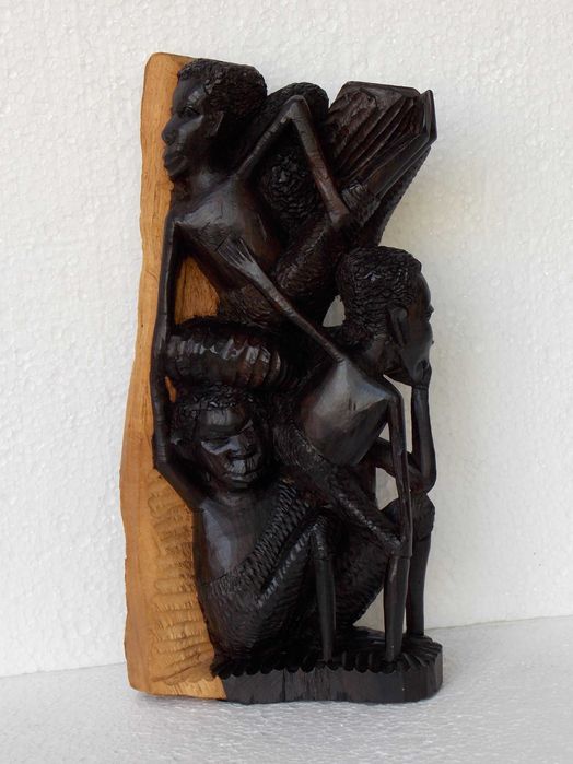 Statueta makonde 1 kg sculptura,abanos,arta veche antichitati,vintage