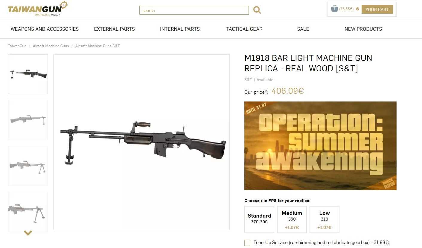 Mitraliera companie airsoft M1918 BAR - o bestie